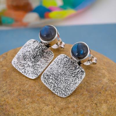 925 Sterling Silver Labradorite Earring Wholesale Jewelry Supplier
