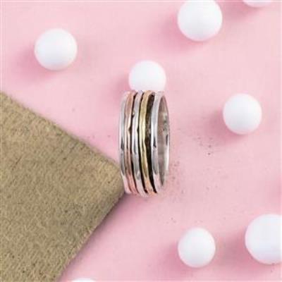 3 Tone 925 Sterling Silver Handmade Wholesale Spinner
