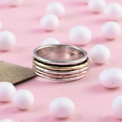3 Tone 925 Sterling Silver Handmade Wholesale Spinner