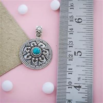 Vintage Look Sterling Silver Turquoise Earring Jewelry