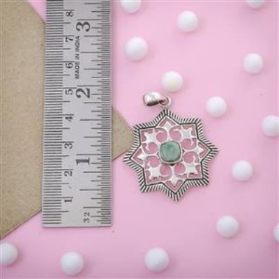 Mosaic Collection Amazonite Silver Pendant Jewelry