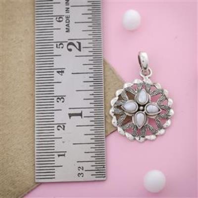 Sterling Silver Pearl Gemstone Pendant Jewelry