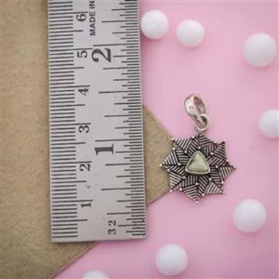 Starlet Chrysoprase Sterling Silver Pendant