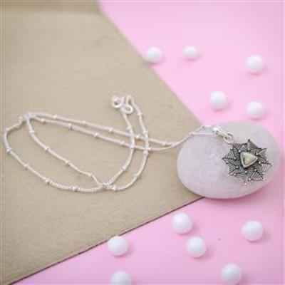 Starlet Chrysoprase Sterling Silver Pendant