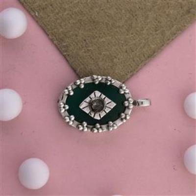 Green Onyx & Labradorite Gemstone Silver Necklace Online Gemstone Jewelry
