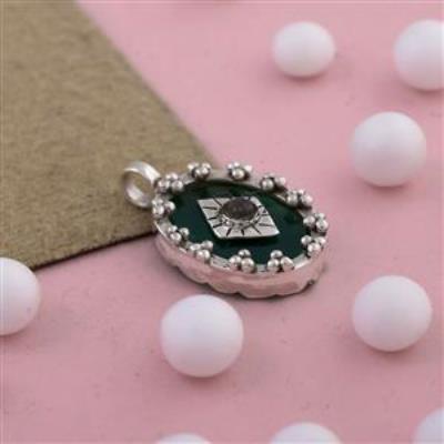 Green Onyx & Labradorite Gemstone Silver Necklace Online Gemstone Jewelry