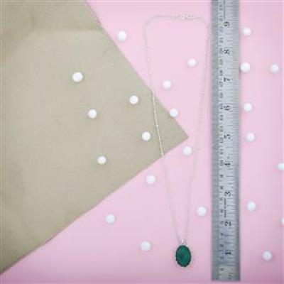 Green Onyx & Labradorite Gemstone Silver Necklace Online Gemstone Jewelry