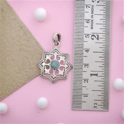 South West Amazonite Gemstone Silver Pendant Jewelry