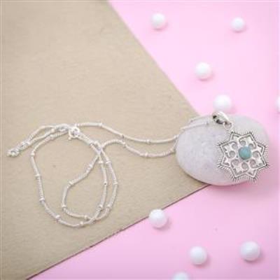 South West Amazonite Gemstone Silver Pendant Jewelry