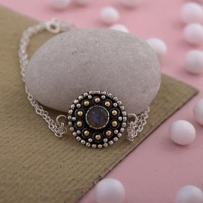 Rawa work Sterling Silver Labradorite Necklace