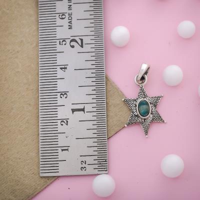 Star Design Amazonite Silver Pendant Handmade Jewelry Manufacturer