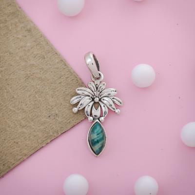 New Arrival Malachite Gemstone Silver Pendant Online Gemstone Jewelery