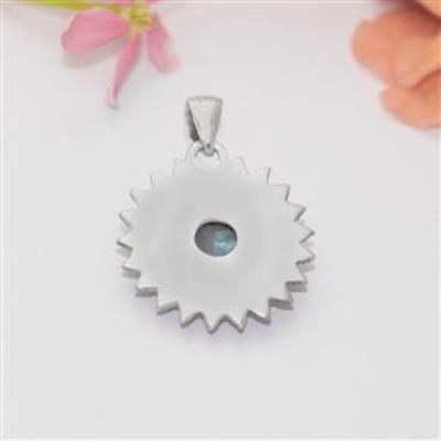 Rainbow Moonstone Sterling Silver Pendant